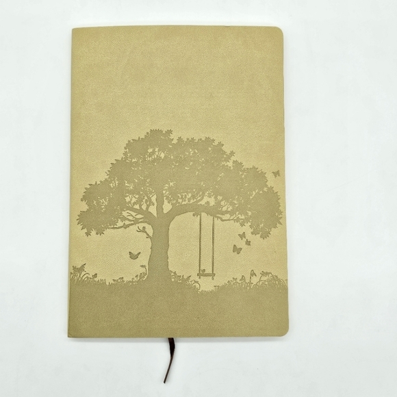 Tree of Life Faux Leather Journal Bamboo Pen Inspirational Bookmark Set Tan - Picture 2 of 12